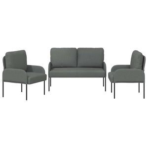 Dunkelgraues 3-teiliges Sofa-Set