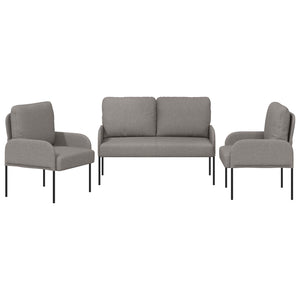 3-teilige Sofagarnitur Taupe