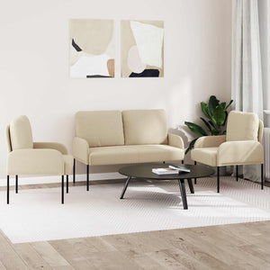 3-teiliges Creme Sofa Set