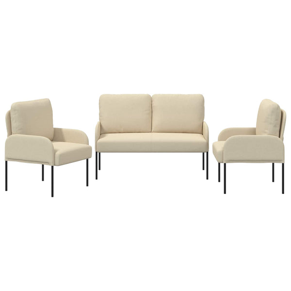 3-teiliges Creme Sofa Set
