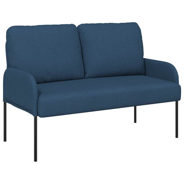 Blaue 3-teilige Sofagarnitur mit Kissen