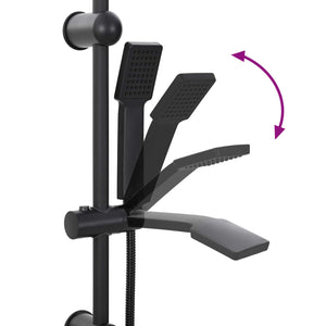 Schwarzes Duschsystem Edelstahl