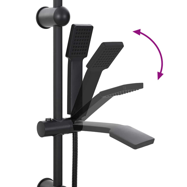 Schwarzes Duschsystem Edelstahl