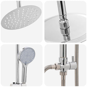 Duschsystem Edelstahl Silber