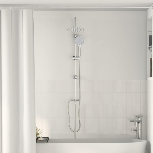 Duschsystem Edelstahl Silber