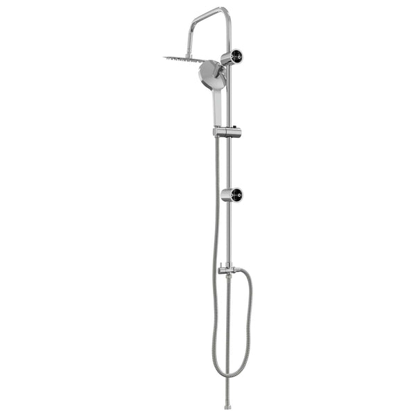 Duschsystem Edelstahl Silber