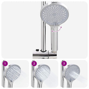 Duschsystem Edelstahl Silber