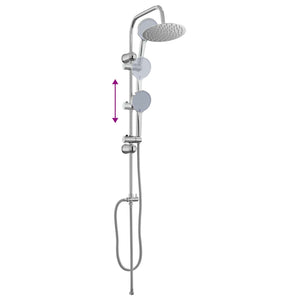 Duschsystem Edelstahl Silber