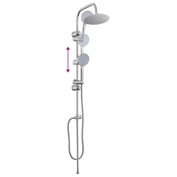 Duschsystem Edelstahl Silber