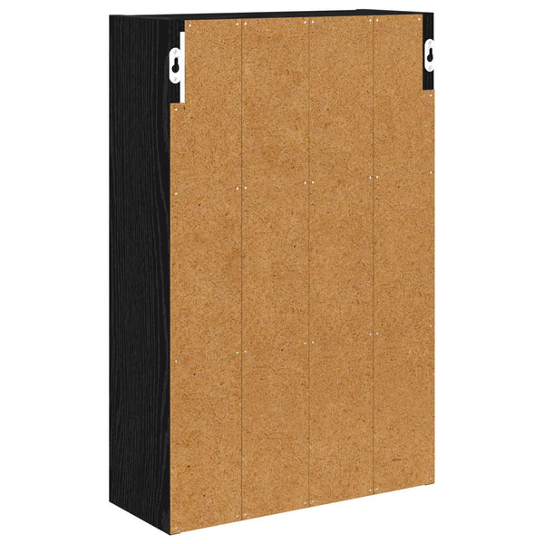 vidaXL Armoire murale de salle de bain chêne noir 40 x 16 x 62,5 cm