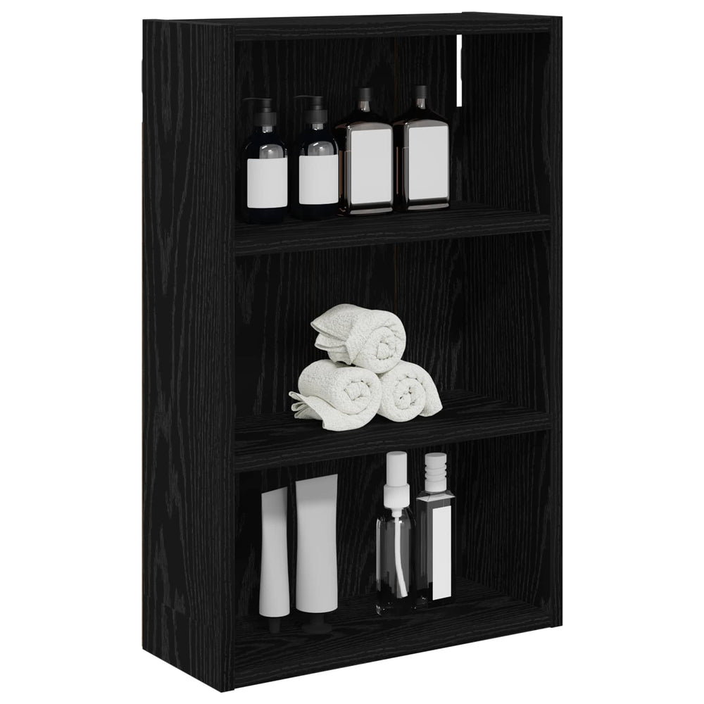 Schwarzer Eiche Badezimmer Wandschrank 40 cm