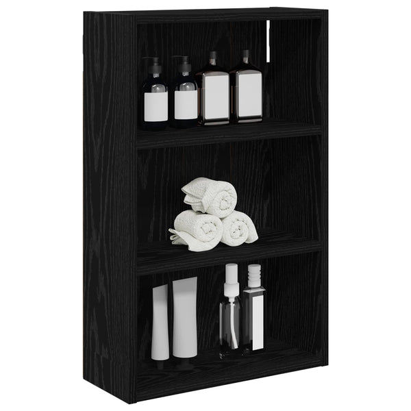 vidaXL Armoire murale de salle de bain chêne noir 40 x 16 x 62,5 cm