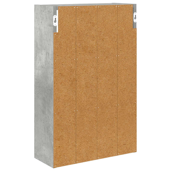 Betongrauer Hänge-Badezimmerschrank mit Regal