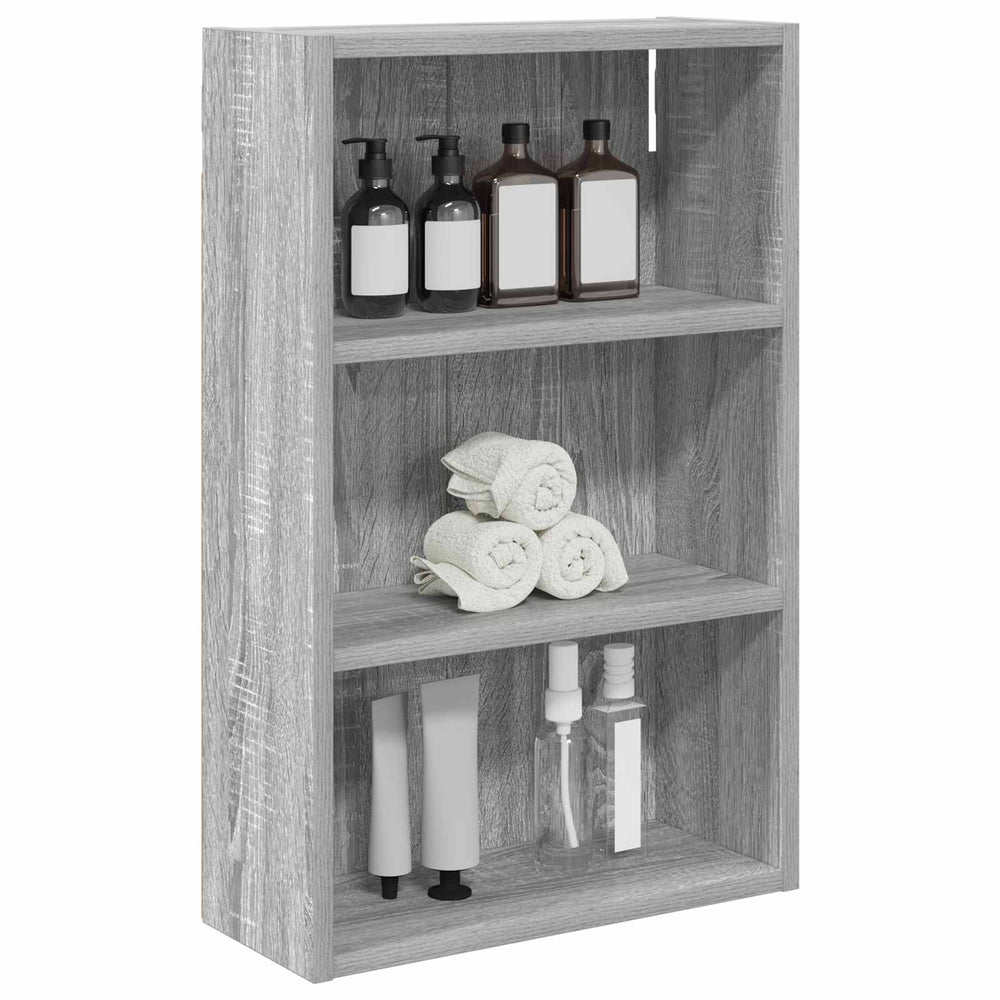 Grauer Bad Wandschrank Sonoma 40 cm