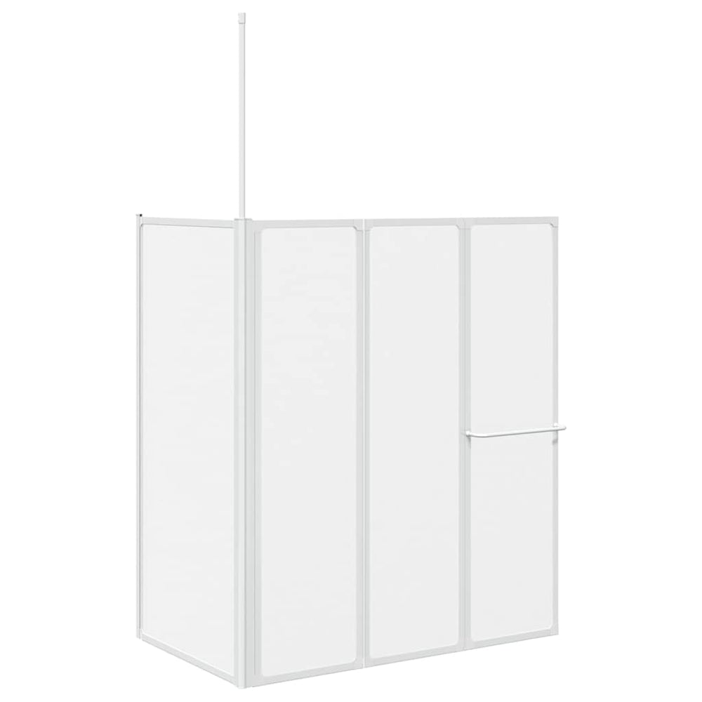 vidaXL Matt Bathtub Screen 120 x 70 x 137 cm Aluminum