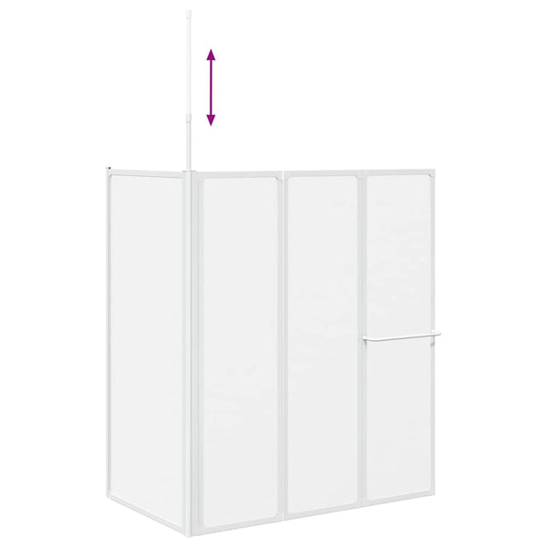 Matte Badewannenabtrennung 120x70x137cm