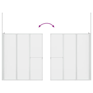Matte Badewannenabtrennung 120x70x137cm
