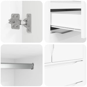 Kleiderschrank Weiß 79,5x49x156cm