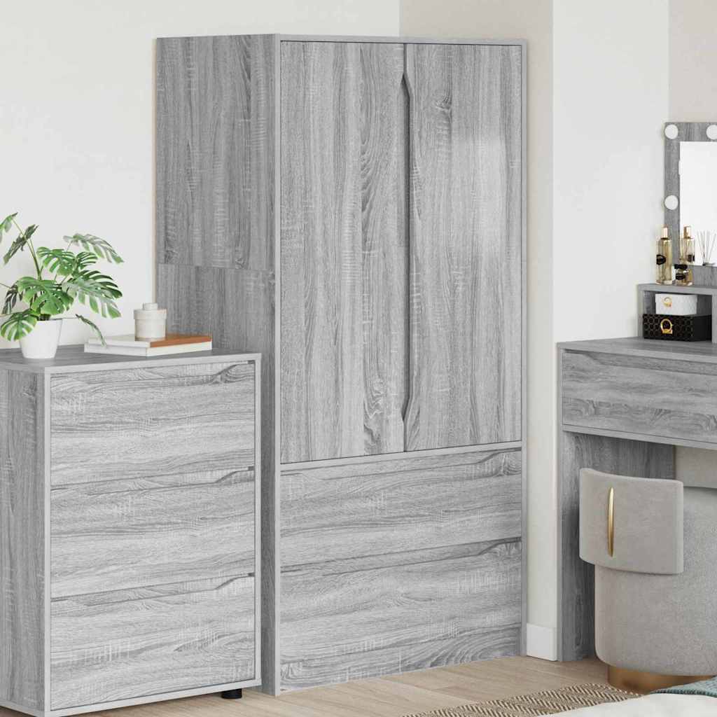 vidaXL Armoire Sonoma Gris 79,5 x 49 x 156 cm Aggloméré