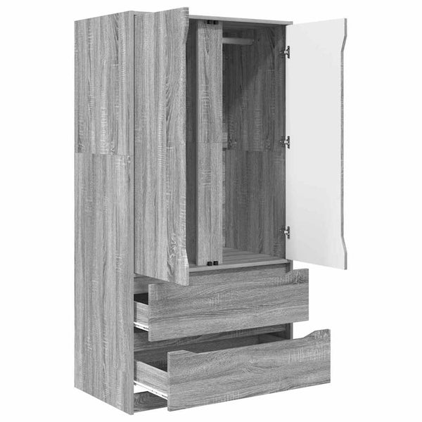 vidaXL Armoire Sonoma Gris 79,5 x 49 x 156 cm Aggloméré