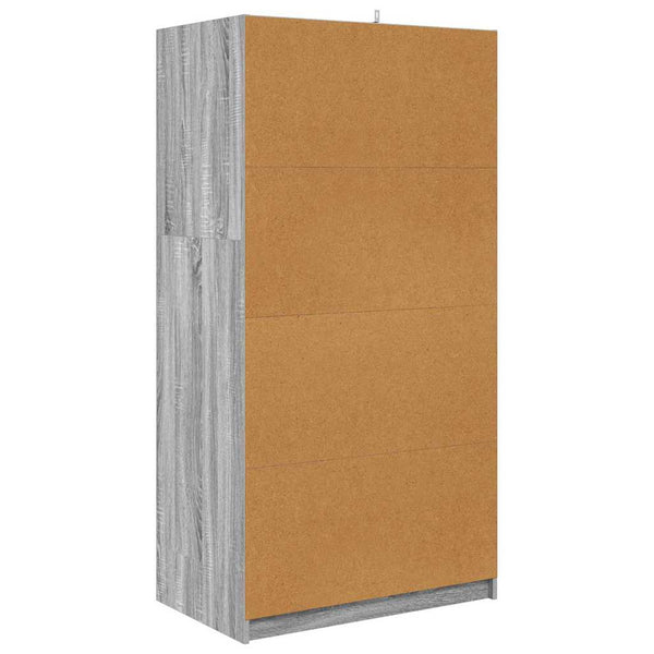 vidaXL Armoire Sonoma Gris 79,5 x 49 x 156 cm Aggloméré