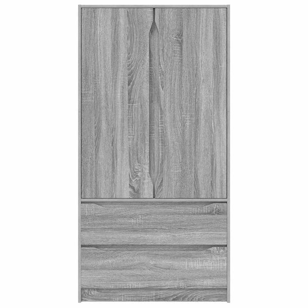 vidaXL Armoire Sonoma Gris 79,5 x 49 x 156 cm Aggloméré