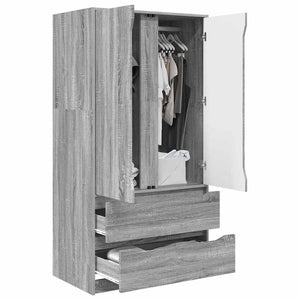 vidaXL Armoire Sonoma Gris 79,5 x 49 x 156 cm Aggloméré