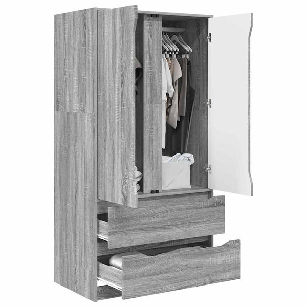 vidaXL Armoire Sonoma Gris 79,5 x 49 x 156 cm Aggloméré