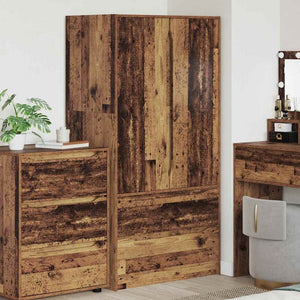 vidaXL Armoire avec porte en bois de récupération 79,5 x 49 x 156 cm Bois d'ingénierie