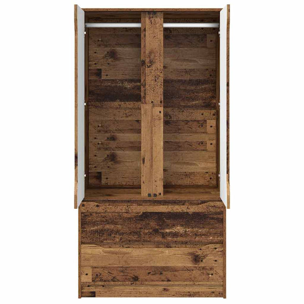 vidaXL Armoire avec porte en bois de récupération 79,5 x 49 x 156 cm Bois d'ingénierie