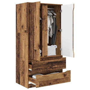 vidaXL Armoire avec porte en bois de récupération 79,5 x 49 x 156 cm Bois d'ingénierie