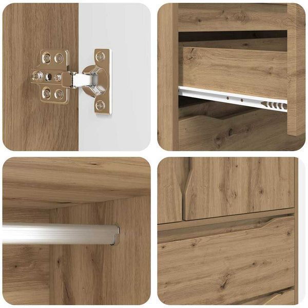 Kleiderschrank Artisan Eiche 79,5x49x156cm