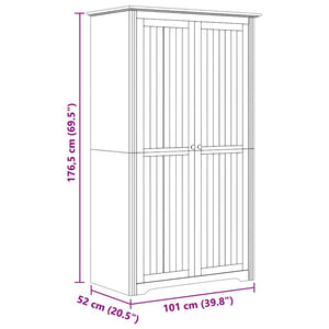 vidaXL Armoire BODO marron miel 53,5 x 99 x 173 cm bois d'ingénierie