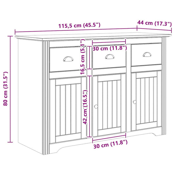 Sideboard BODO Honigbraun 115,5 cm