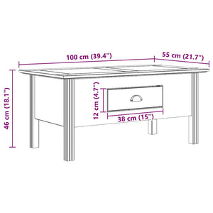 Couchtisch BODO Honigbraun 100 cm