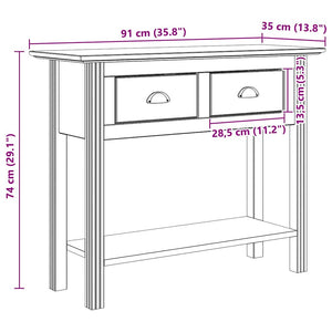 Konsolentisch BODO Honigbraun 91cm