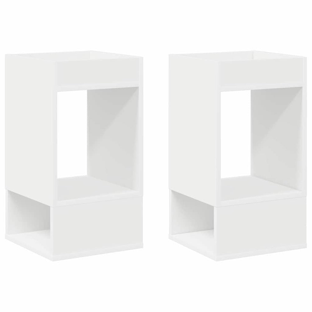 Weiße Beistelltische, 2er Set
