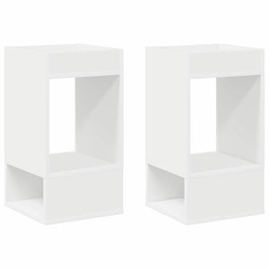 Weiße Beistelltische, 2er Set