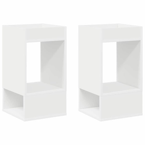 Weiße Beistelltische, 2er Set