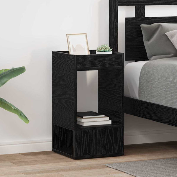 Beistelltisch 2er Set Schwarz Eiche