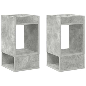 Beistelltisch 2er-Set, Betongrau, 30x56 cm