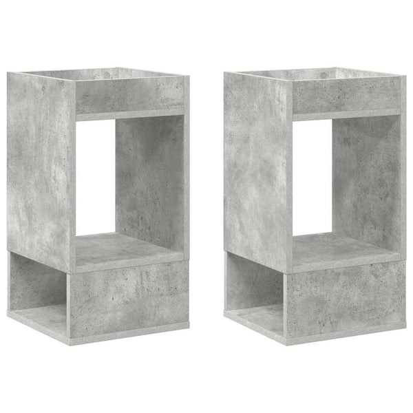 Beistelltisch 2er-Set, Betongrau, 30x56 cm