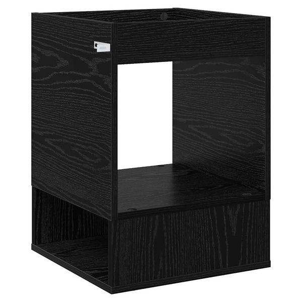 Schwarzer Beistelltisch Eichenoptik 40x40x56cm