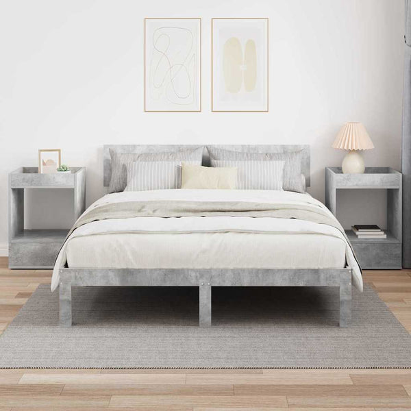Beistelltisch 2er-Set Beton Grau