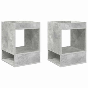 Beistelltisch 2er-Set Beton Grau