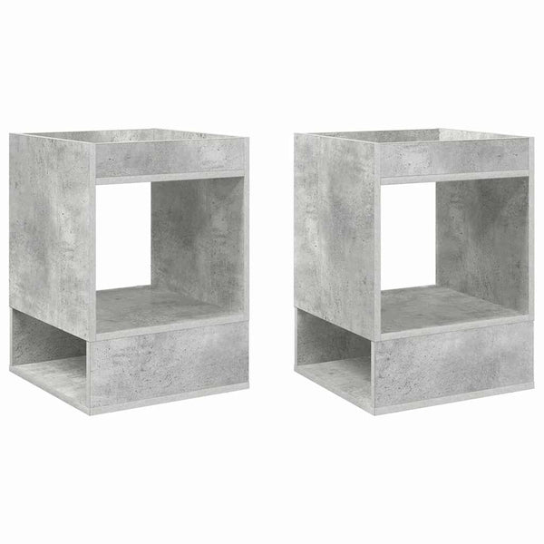 Beistelltisch 2er-Set Beton Grau