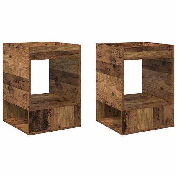 Beistelltisch 2er-Set Altholz 40x40x56cm