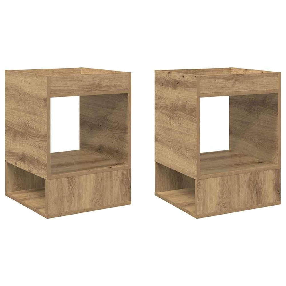Beistelltisch 2er Set Eiche 40x40x56 cm