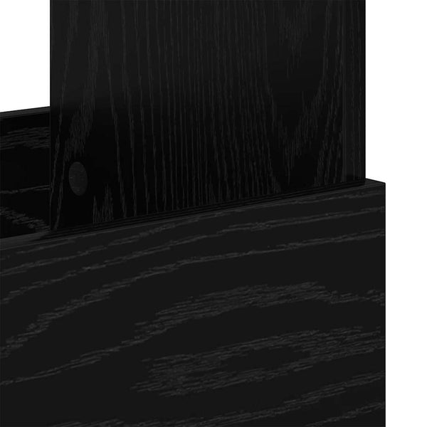 Magazinregal Schwarz Eiche 102x30x45 cm
