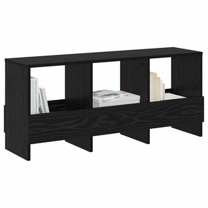 Magazinregal Schwarz Eiche 102x30x45 cm